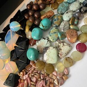 Assortment of Natural Stone Beads